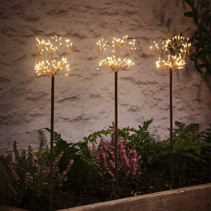 Solar Stableuchten Blumenbeet Mauer