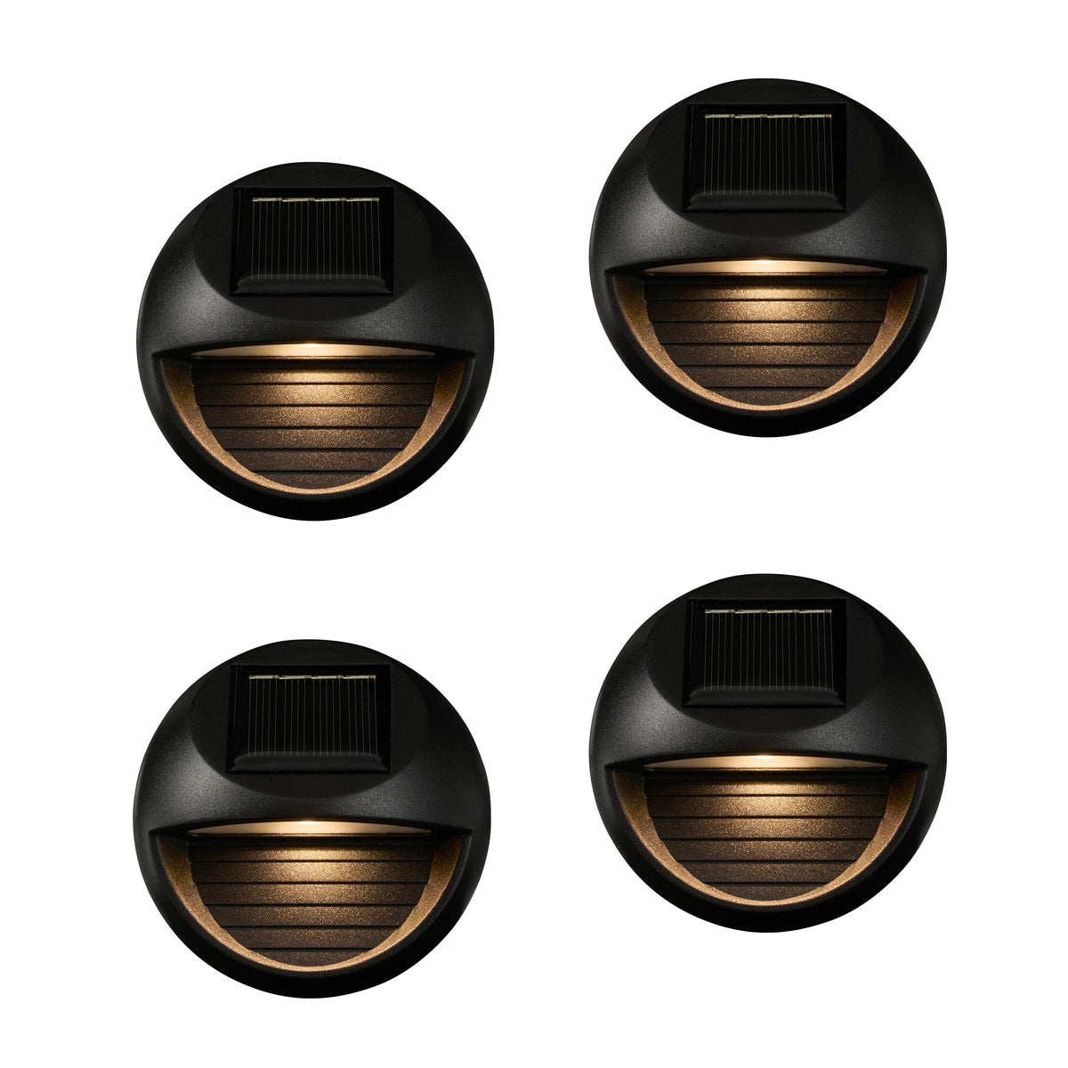 4er Set Warmweiße Mini Solarleuchten für Zaun, Beetkante & Treppe