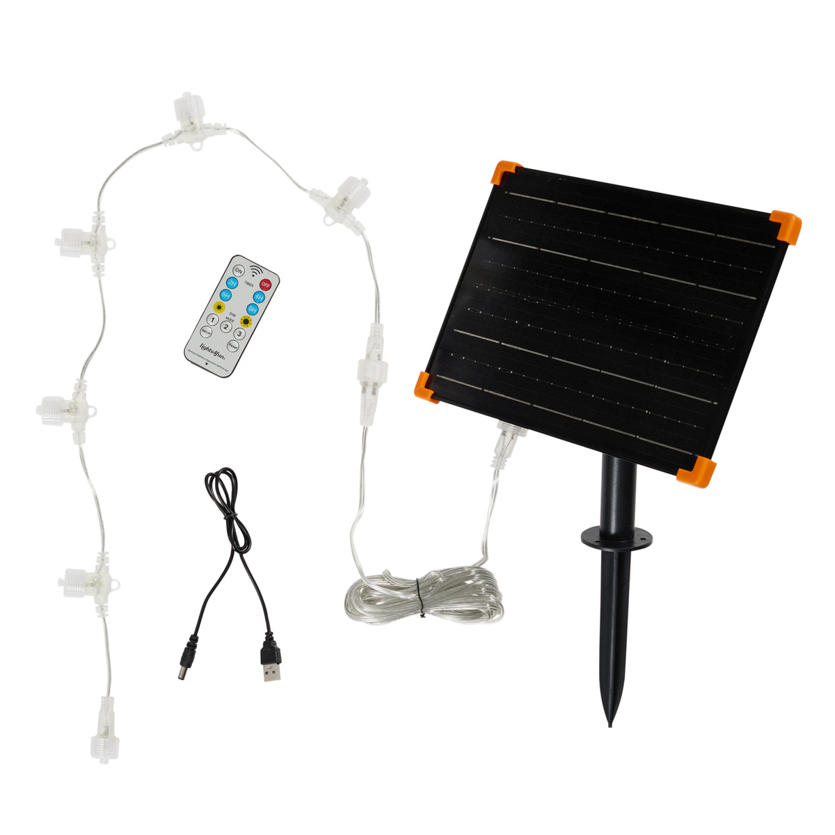 Fernbedienung mit Timer- und Lichtmodi-Tasten für LED-Solar-Rentierbeleuchtung